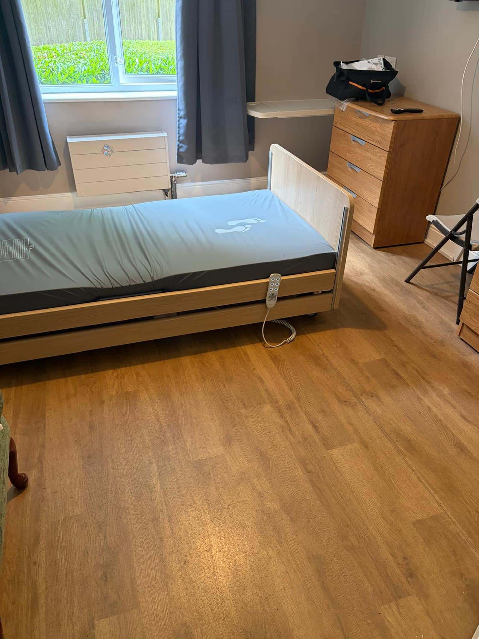 SafeSense contactless sensor fitted to a care bed